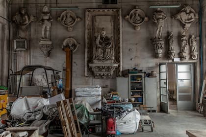 El interior de la Veneranda Fabbrica del Duomo, la asociación responsable de la preservación y restauración del monumento desde 1387