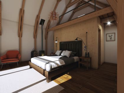 El interior de los nuevos bungalows.