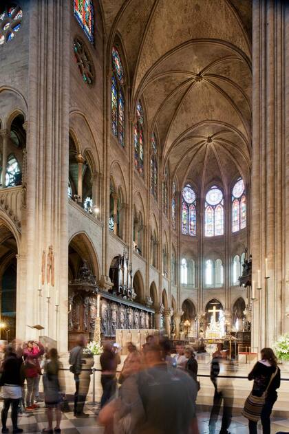 El interior de Notre Dame