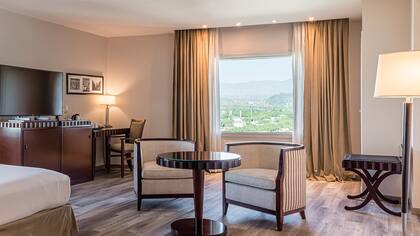 El interior de una de las habitaciones del Diplomatic en Mendoza