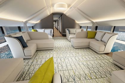 El interior del Airlander 10. En principio, serán paseos de tres días, aunque el vehículo puede mantenerse dos semanas en el aire