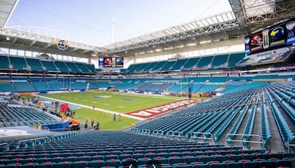 El interior del Hard Rock Stadium