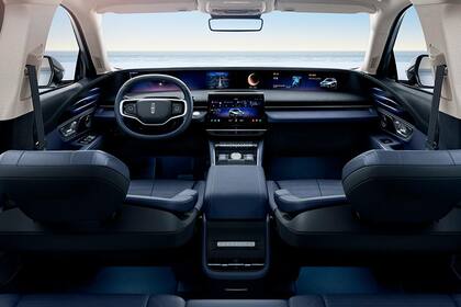 El interior del Lincoln Nautilus, con capacidad de reclinar los asientos, poner música relajante y lanzamiento de olores aromáticos