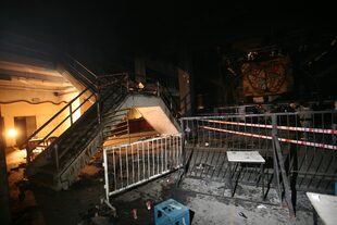 El interior del local, con los rastros de la devastación
