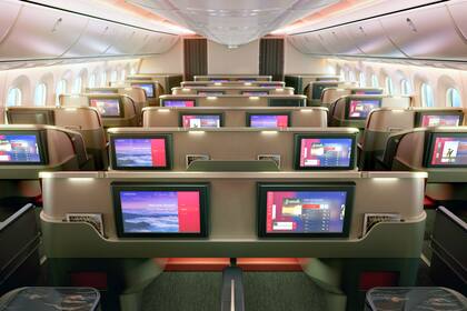 El interior del nuevo avión