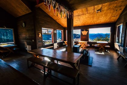 El interior del Refugio Rocca.
Gentileza, Club Andino Bariloche.