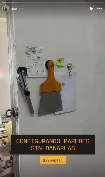 El invento permite colgar cosas en la pared sin necesidad de agujerear