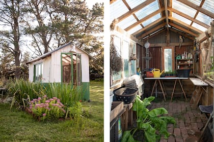 El invernadero de Mercedes, que parece salido de un cuento.