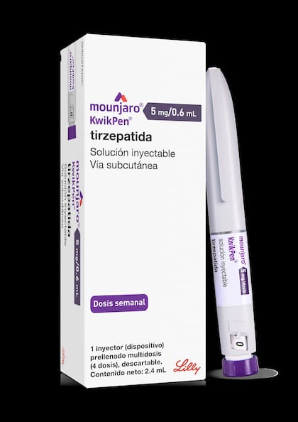 El inyectable semanal tirzepatida estará disponible inicialmente en dosis de 2,5 mg y 5 mg en la Argentina