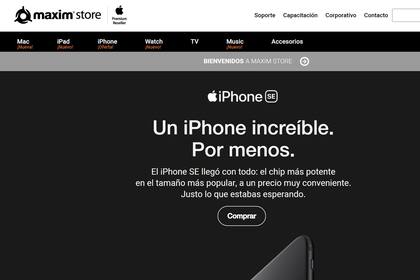 El iPhone SE ya se ofrece en MaximStore, uno de los distribuidores oficiales de Apple en la Argentina