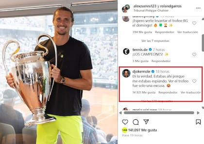 El irónico comentario de Nole Djokovic