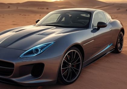 El Jaguar E-Type modelo 2025 según lo imaginado por la inteligencia artificial