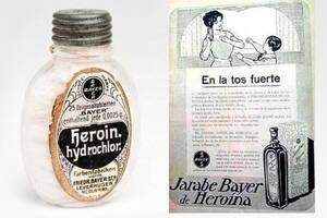 El jarabe de heroína se promocionaba como un medicamento para tratar la tos, los problemas en los bronquios y el catarro, en adultos y también niños