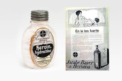 El jarabe de heroína se promocionaba como un medicamento para tratar la tos, los problemas en los bronquios y el catarro, en adultos y también niños