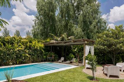 El jardín de la misionera, Carolina Veiro, replica las selvas de su provincia natal.