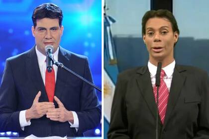 El jefe de Gabinete de la Nación, Jorge Capitanich, es caricaturizado por José María Listorti y Oggi Junco en distintos programas de El Trece