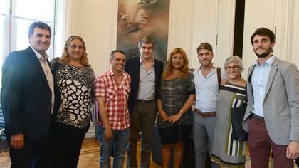 El jefe de Gabinete Marcos Peña (centro)