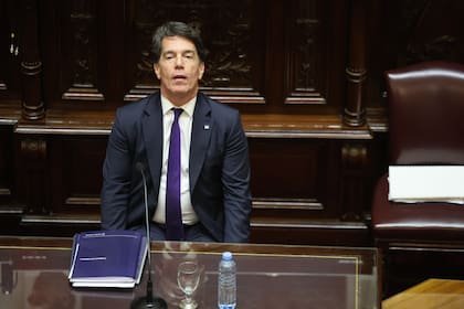 El jefe de Gabinete, Nicolás Posse, durante su reciente exposición en el Senado