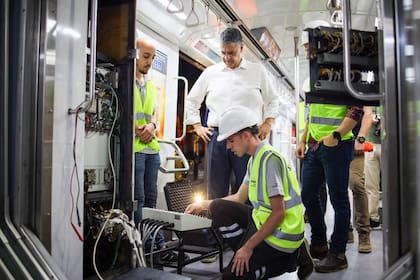 El jefe de Gobierno, Jorge Macri, supervisó los trabajos que se están realizando en la línea D de subte