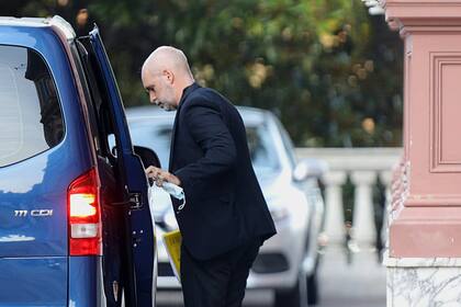 El jefe de gobierno porteño, Horacio Rodríguez Larreta, al llegar a la Casa Rosada