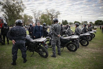 El jefe de gobierno porteño, Jorge Macri, durante la presentación de los vehículos para la Policía de la Ciudad