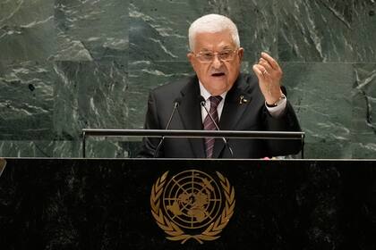 El jefe de la Autoridad Palestina, Mahmud Abbas, en la 79° sesión de la Asamblea General de Naciones Unidas, el jueves 26 de septiembre de 2024, en la sede de la ONU