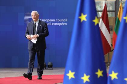 El jefe de política exterior de la Unión Europea, Josep Borrell, llega para asistir a la cumbre de la UE en Bruselas, el 21 de marzo de 2024