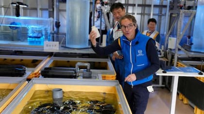 El jefe del OIEA, Rafael Grossi, visitó la planta de Fukushima en una de las inspecciones del organismo