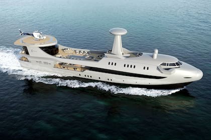El JET 2020 de Codecasa está equipado con todos los amenities de este tipo de embarcaciones, con piscina, helipuerto y un amplio deck central 