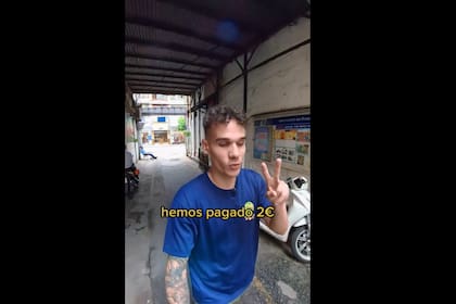 El joven contó que el alojamiento cuesta dos euros por noche (Captura video)