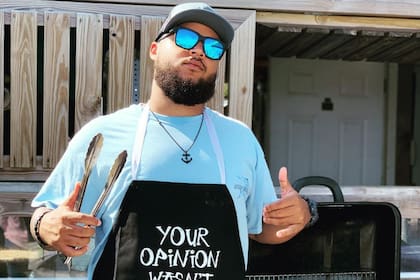 El joven es fanático de la pesca y la gastronomía