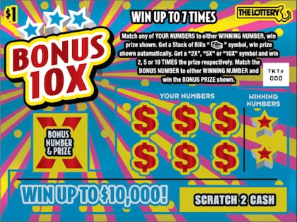 El juego “Bonus 100X” es un boleto de lotería instantánea, comúnmente conocido como raspadito. Se puede comprar en cualquier tienda autorizada de la Lotería de Massachusetts (Mass Lotery)