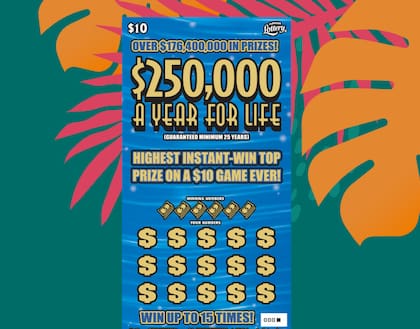 El juego de raspadito reparte cuatro premios mayores de US$250.000 al año por toda la vida