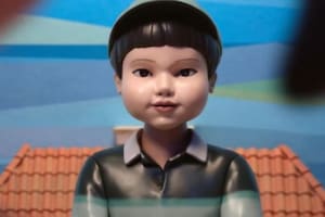 El Juego del Calamar introduce un nuevo muñeco gigante llamado Cheol-su, que aparece junto a la icónica muñeca Young-hee (Foto: Netflix)