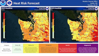El jueves y el viernes hará mucho calor en Seattle