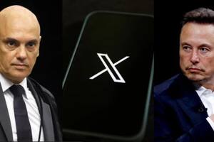 El juez Alexandre de Moraes (izquierda) había advertido que tomaría la medida si la empresa liderada por el multimillonario Elon Musk no designaba un responsable ante la ley brasileña
