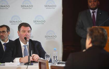 El juez Ariel Lijo cuando fue al Senado a defender su pliego