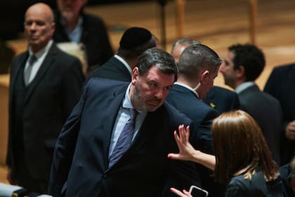 El juez Ariel Lijo en el acto de conmemoración anual del Día del Holocausto y el Heroísmo en el CCK