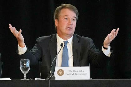 El juez de la Corte Suprema de Estados Unidos, Brett Kavanaugh, durante una conferencia judicial