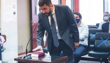 El juez Foglia, durante su jura