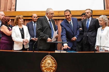 El juez Javier Carbajo, cuando juró como camarista de Casación