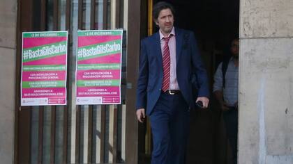 El juez Sebastián Casanello, ayer, en Comodoro Py