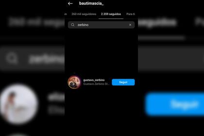 El jugador de Gran Hermano sigue en redes sociales a su tío (Captura Instagram)