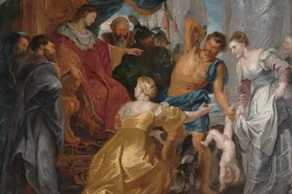 El juicio de Salomón, pintado por Pieter Paul Rubens, (1577-1640) c. 1617. De la colección del Statens Museum for Kunst, Copenhague.