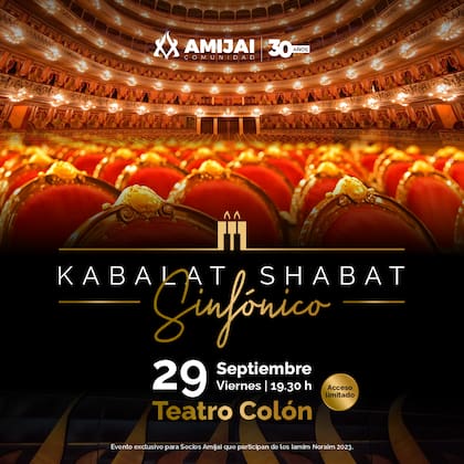 El Kabalat Shabat Sinfónico se realizará el viernes 29 de septiembre en el Teatro Colón (Foto: Gentileza)