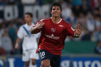 El Kun Agüero durante su paso por Independiente
