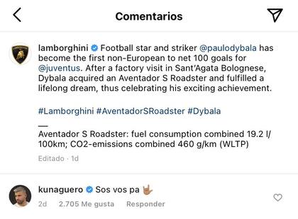 El Kun le dice a Dybala "sos vos pa"