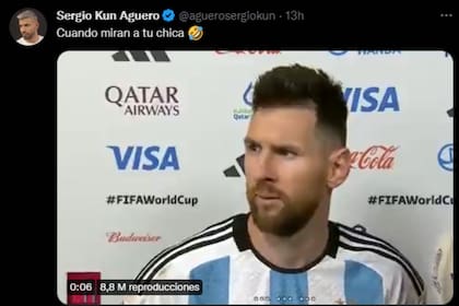 El Kun se burló de su amigo (Captura Twitter)