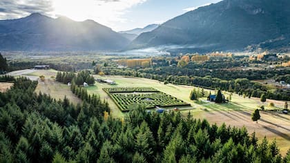 El laberinto Patagonia, junto al restaurante