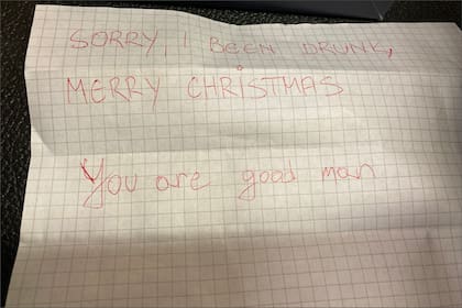 El ladrón devolvió los instrumentos y dejó una nota en la que se excusaba al decir que "estaba ebrio"